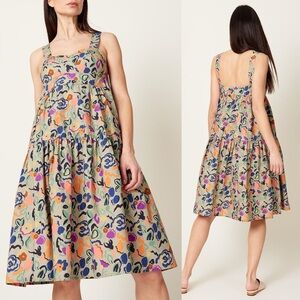 Caron Callahan Danya Dress in Graphic Floral Poplin Size XS